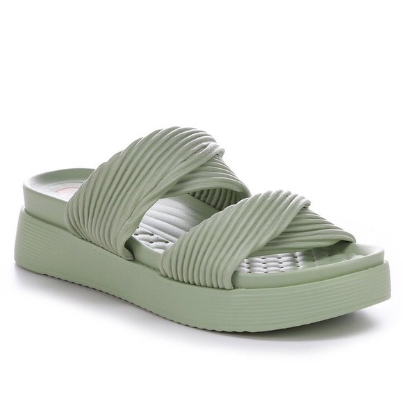 BLONDO CASSIDY TWISTED WATER RESISTANT SLIDES SANDALS MINT GREEN NWT SZ 8 - Picture 9 of 10